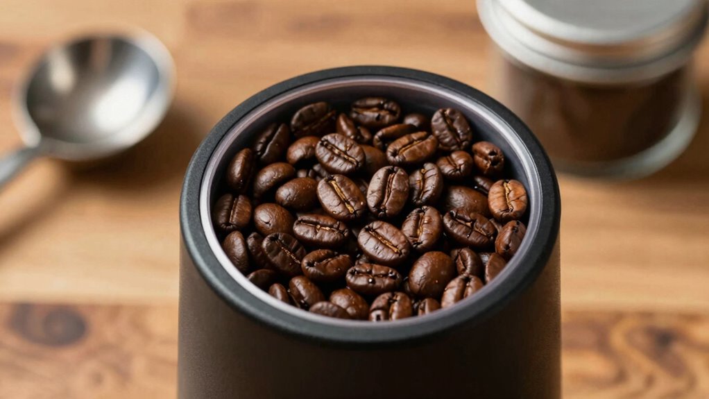 store beans in airtight opaque containers