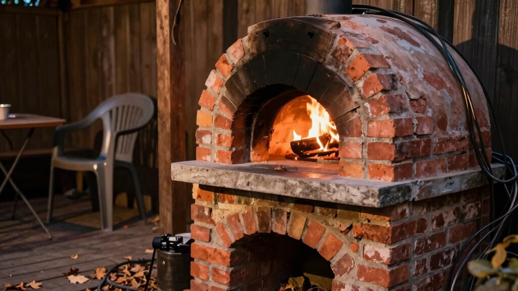 unsafe outdoor pizza placement