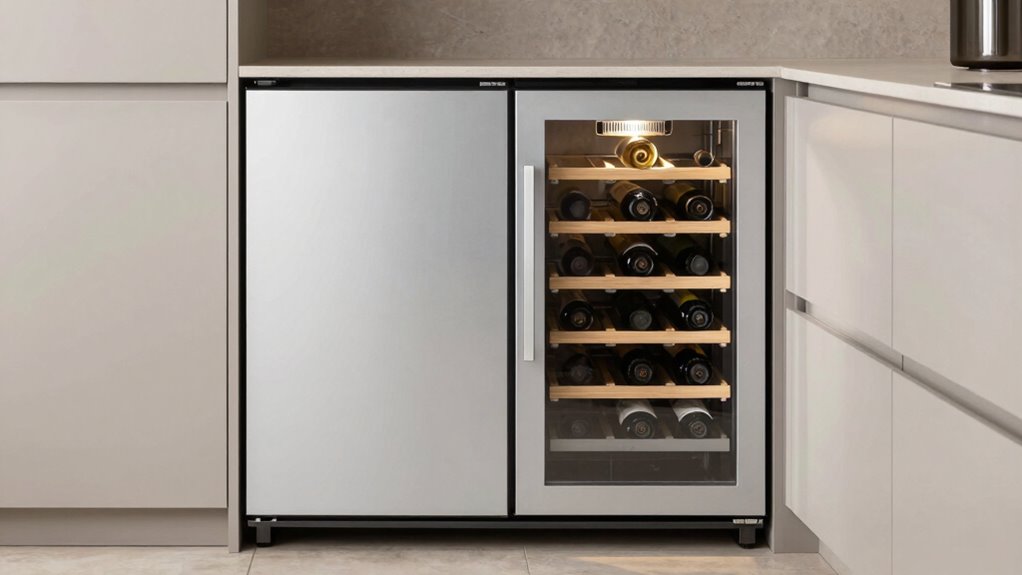 ventilation differences in wine fridges