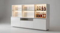 built in organized bartending space