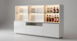 built in organized bartending space