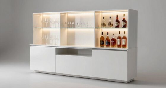 built in organized bartending space