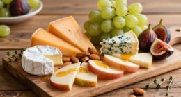 elegant well arranged cheese display