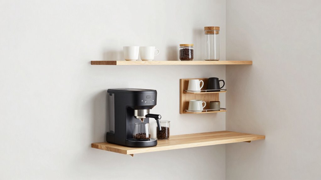 organized compact coffee station