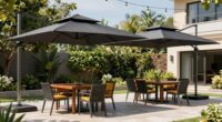 properly sized cantilever umbrellas