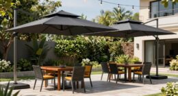 properly sized cantilever umbrellas