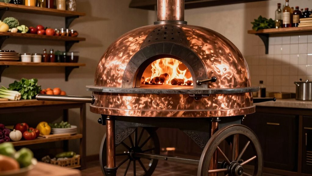 stylish organized outdoor pizza station