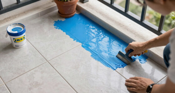 Before and After: IKEA Tiles and a Bright Blue Paint Made This Balcony Unrecognizable