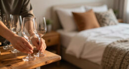 My Sister Uses Wine Glasses For Bedroom Storage, So I Had To Copy Her