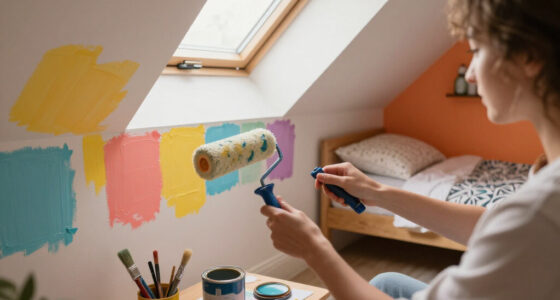 A Plain Attic Bedroom Is Now A “Little Jewel Box” After A Colorful Redo