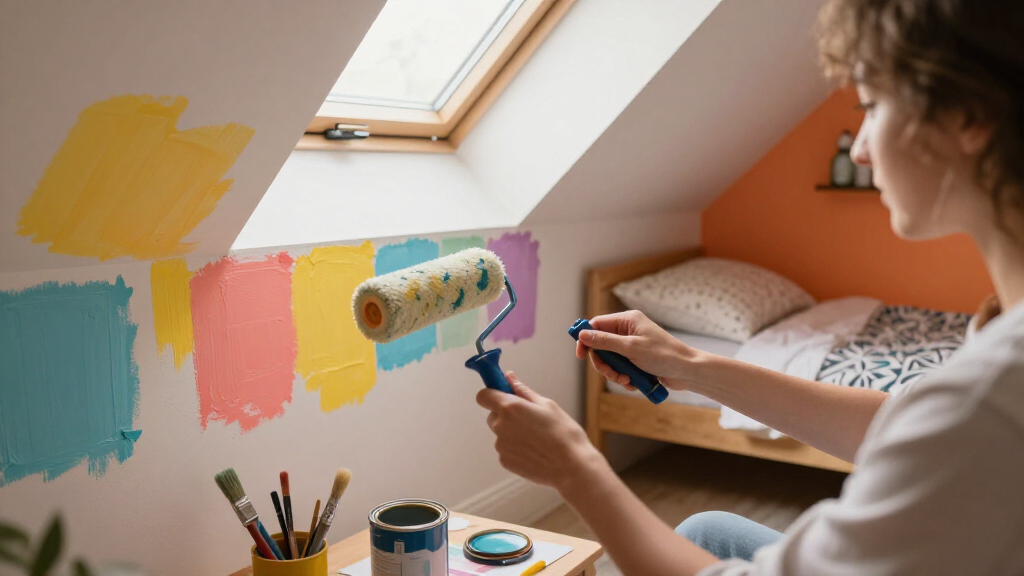 A Plain Attic Bedroom Is Now A “Little Jewel Box” After A Colorful Redo