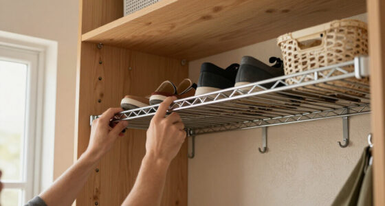 I Put Dollar Tree Wire Cabinet Shelves In My Closet For Smart Shoe Storage