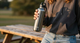 Owala FreeSip Stainless Steel Water Bottle 32 Oz Very, Very Dark
