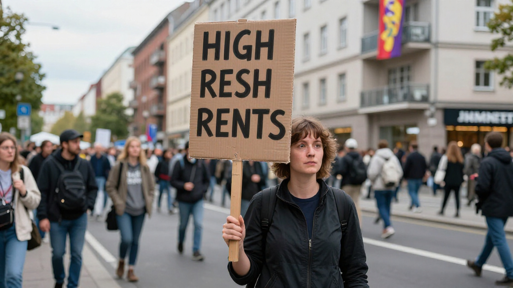Protest Against High Rents Ahead Of Berlin Election