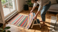 Not Curtains Or Blinds: She Transforms Rugs For A Budget-Friendly Way To Cover Windows
